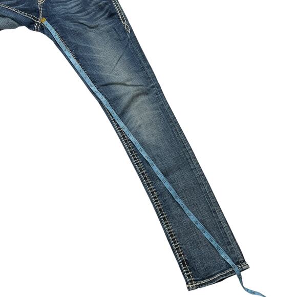 Rock Revival Jeans Kelly‎ Skinny Medium Wash Denim Pants Women's 28 Flap Pocket - Picture 8 of 15